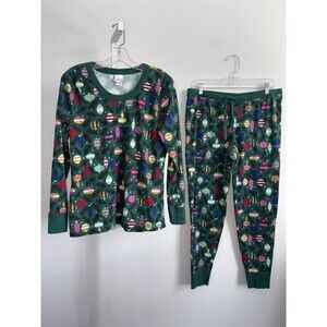 Hanna Andersson Christmas Pajama Set Heirloom Ornaments Women's Size XL Organic